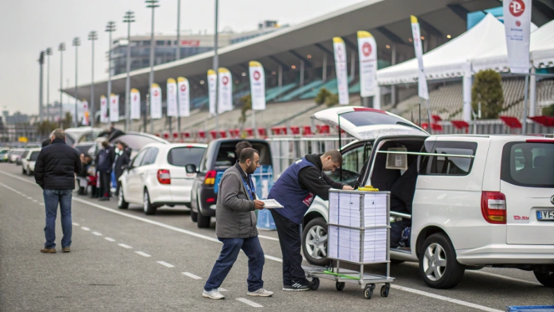 Équipe de coordination organisant les navettes pour un événement