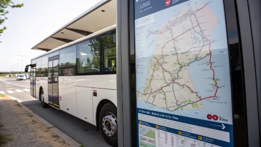 Plan du réseau de bus Sillages avec les lignes principales